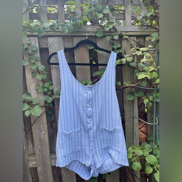 Blue Striped Romper - Picture 4 of 5